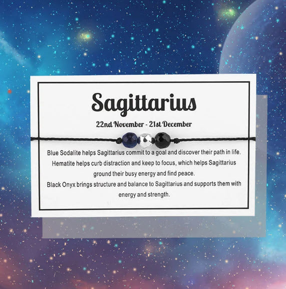 Sagittarius Gemstone Bracelet Nylon