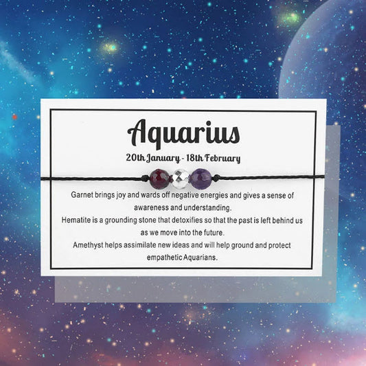 Aquarius Gemstone Bracelet Nylon