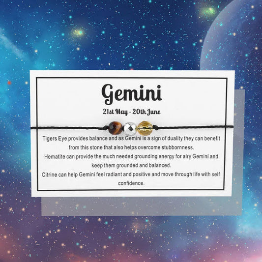 Gemini Gemstone Bracelet Nylon