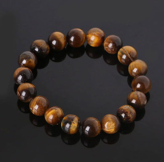 Gold Tiger Eye 8mm Round Bracelet