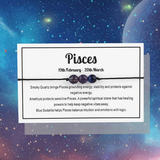 Pisces Gemstone Bracelet Nylon