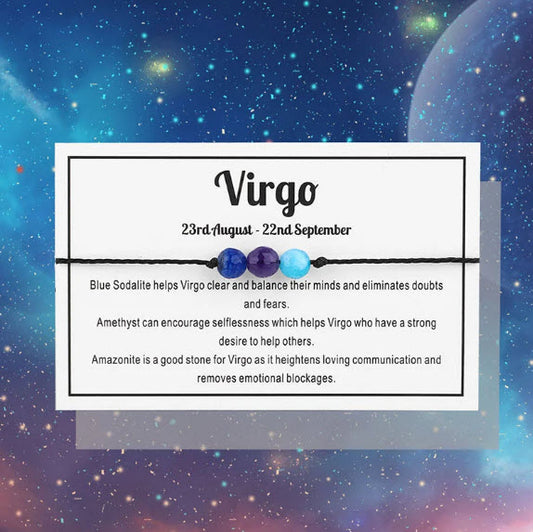 Virgo Gemstone Bracelet Nylon