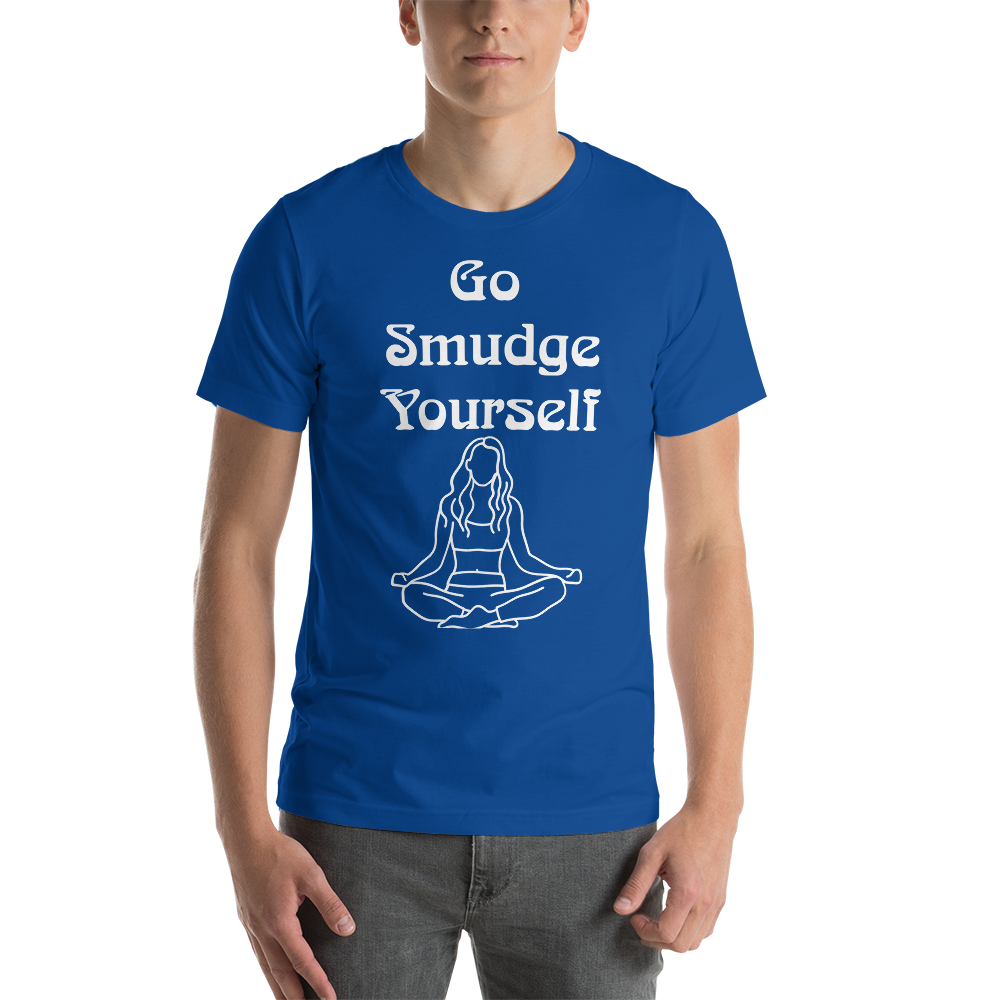 Unisex Go Smudge Yourself t-shirt royal blue front